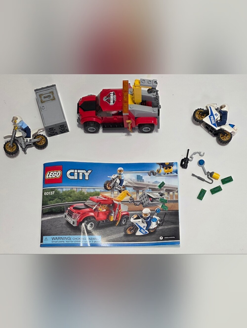 Lego Red and Yellow City Tow Truck Rescue Set